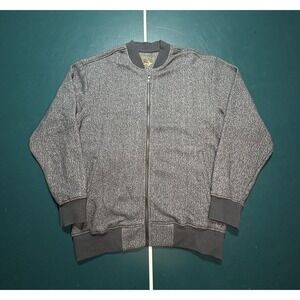Orvis Bomber‎ Varsity Jacket Full Zip Pockets Heather Gray Men's Size Medium
